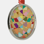 抽象芸術カラーサンバースト メタルオーナメント (右)