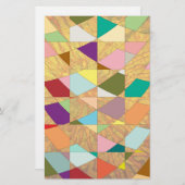 抽象芸術カラーサンバースト 便箋 (正面/裏面)