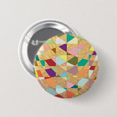 抽象芸術カラーサンバースト 缶バッジ (正面&裏面)