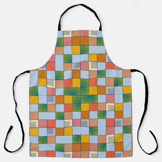 抽象芸術カラーシームレスパターン エプロン (正面)