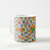 抽象芸術カラーシームレスパターン コーヒーマグカップ (正面左)