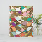 抽象芸術カラーズゴールドフォイルスクラップブック紙 (スタンド正面)