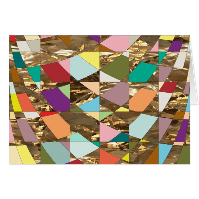 抽象芸術カラーズゴールドフォイル (正面横)