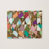 抽象芸術カラーズゴールドフォイル ジグソーパズル (横)
