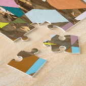 抽象芸術カラーズゴールドフォイル ジグソーパズル (側面)