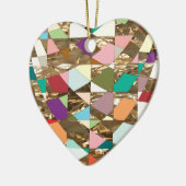 抽象芸術カラーズゴールドフォイル セラミックオーナメント (左)