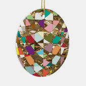 抽象芸術カラーズゴールドフォイル セラミックオーナメント (右)