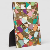 抽象芸術カラーズゴールドフォイル フォトプラーク (側面)