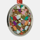 抽象芸術カラーズゴールドフォイル メタルオーナメント (右)