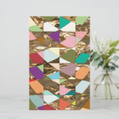 抽象芸術カラーズゴールドフォイル 便箋 (スタンド正面)