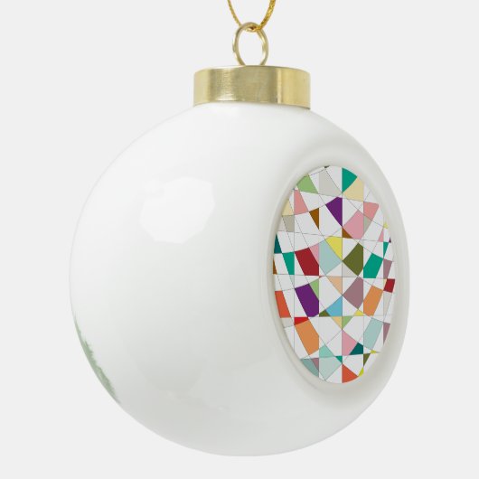 抽象芸術カラーズタペストリー セラミックボールオーナメント (左)