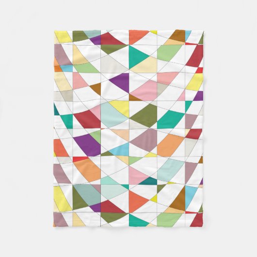抽象芸術カラーズタペストリー フリースブランケット (正面)