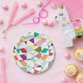 抽象芸術カラーズタペストリー ペーパープレート (パーティー)