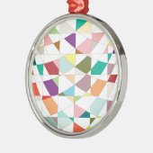 抽象芸術カラーズタペストリー メタルオーナメント (左)