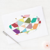 抽象芸術カラーズタペストリー 楕円形シール (封筒)