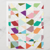 抽象芸術カラーズダマスクブック紙 (正面/裏面)