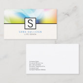 抽象芸術カラーズモノグラムライフコーチ名刺 名刺 (正面/裏面)