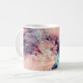 抽象芸術カラーダイナミック背景(照明ef付き) コーヒーマグカップ (正面左)