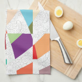 抽象芸術カラーダマスク キッチンタオル (四つ折り)