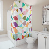 抽象芸術カラーダマスク シャワーカーテン (インサイチュ)