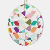 抽象芸術カラーダマスク セラミックオーナメント (左)