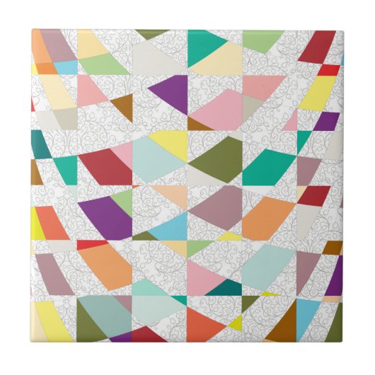 抽象芸術カラーダマスク タイル (正面)