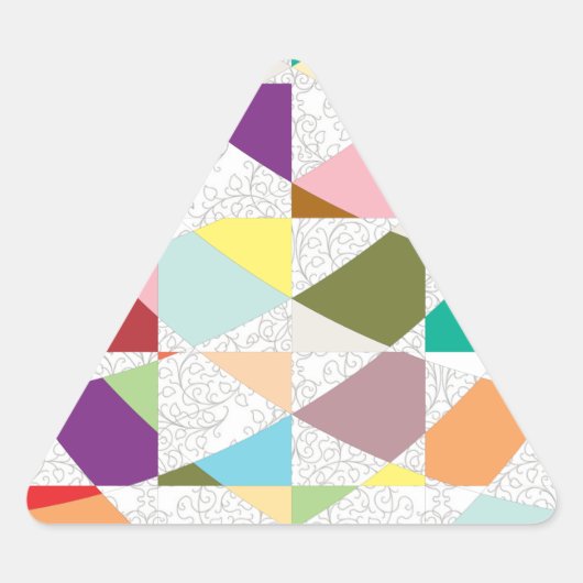 抽象芸術カラーダマスク 三角形シール (正面)