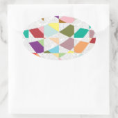 抽象芸術カラーダマスク 楕円形シール (バッグ)