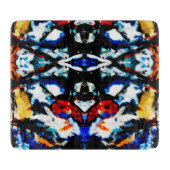 抽象芸術カラーテクスチャ カッティングボード (正面)