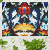 抽象芸術カラーテクスチャ キッチンタオル (折り畳み)