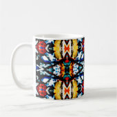 抽象芸術カラーテクスチャ コーヒーマグカップ (左)