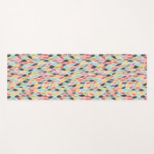 抽象芸術カラートレンディーヨガエクササイズフロアマット ヨガマット (正面(横))