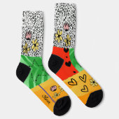 抽象芸術カラードルスタイルカスタム ソックス (右)