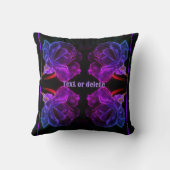 抽象芸術カラーバラフラワーパーソナライズされた クッション (裏面)