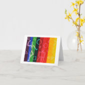 抽象芸術カラーバーアートノートカード カード (黄色い花)