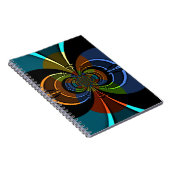 抽象芸術カラーバーストアートプリント ノートブック (右側)