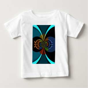 抽象芸術カラーバーストアートプリント ベビーTシャツ
