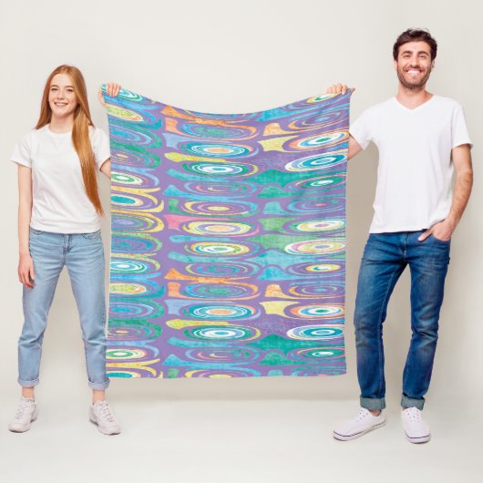 抽象芸術カラーパターン1フリースブランケット フリースブランケット (インサイチュ)