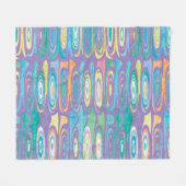 抽象芸術カラーパターン1フリースブランケット フリースブランケット (正面(横))