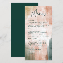 抽象芸術カラーブラシストローク結婚のメニューカード