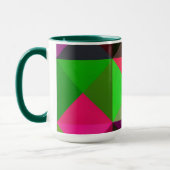 抽象芸術カラーブロックアートマグカップ(紫とピンク) マグカップ (左)