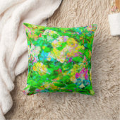 抽象芸術カラーモダンアート クッション (ブランケット)
