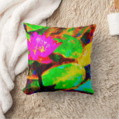 抽象芸術カラーモダンアート クッション (ブランケット)