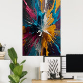 抽象芸術カラー分解キャンバはっきりしたス鮮やかウォール ポスター (ホームオフィス)