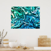 抽象芸術カラー勉強123、 ポスター (キッチン)