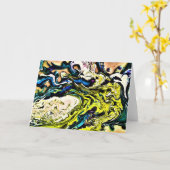 抽象芸術カラー勉強13、カード カード (黄色い花)