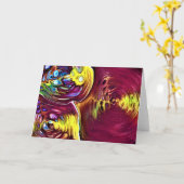 抽象芸術カラー勉強145、カード カード (黄色い花)