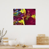 抽象芸術カラー勉強145、 ポスター (キッチン)