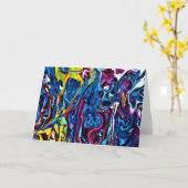 抽象芸術カラー勉強150、カード カード (黄色い花)