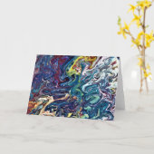 抽象芸術カラー勉強155、カード カード (黄色い花)